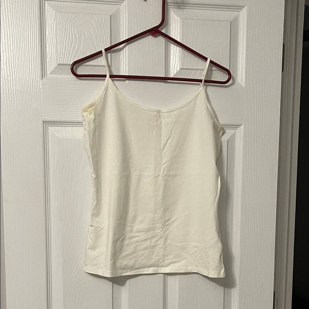 Amazon Essentials Women's Cream Spaghetti Strap Top size L